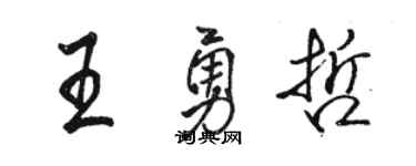 駱恆光王勇哲行書個性簽名怎么寫