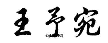 胡問遂王予宛行書個性簽名怎么寫