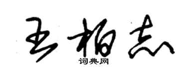 朱錫榮王柏志草書個性簽名怎么寫