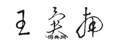 駱恆光王異南草書個性簽名怎么寫