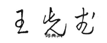 駱恆光王先武草書個性簽名怎么寫