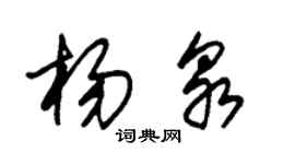 朱錫榮楊泉草書個性簽名怎么寫