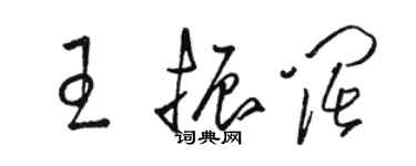 駱恆光王振闊草書個性簽名怎么寫