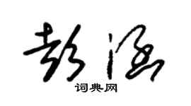 朱錫榮彭涵草書個性簽名怎么寫