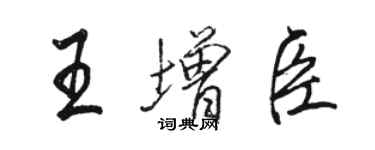 駱恆光王增臣行書個性簽名怎么寫