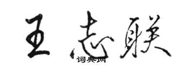 駱恆光王志聯行書個性簽名怎么寫