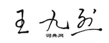 駱恆光王九烈草書個性簽名怎么寫