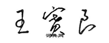 駱恆光王賽良草書個性簽名怎么寫