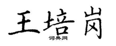 丁謙王培崗楷書個性簽名怎么寫