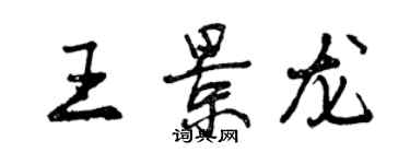 曾慶福王景龍行書個性簽名怎么寫