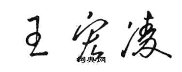 駱恆光王宏凌草書個性簽名怎么寫