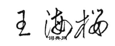 駱恆光王海櫻草書個性簽名怎么寫