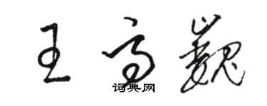 駱恆光王高巍草書個性簽名怎么寫