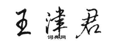駱恆光王津君行書個性簽名怎么寫