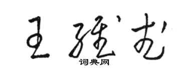 駱恆光王維武草書個性簽名怎么寫