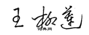 駱恆光王柳蓮草書個性簽名怎么寫