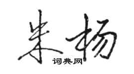 駱恆光朱楊行書個性簽名怎么寫