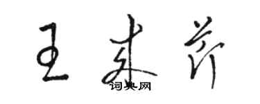 駱恆光王來芹草書個性簽名怎么寫