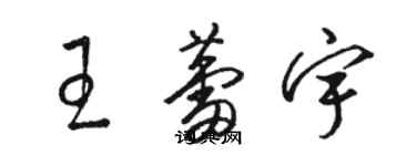 駱恆光王蕾宇草書個性簽名怎么寫