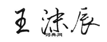 駱恆光王沫辰行書個性簽名怎么寫