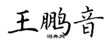 丁謙王鵬音楷書個性簽名怎么寫