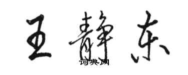 駱恆光王靜東行書個性簽名怎么寫