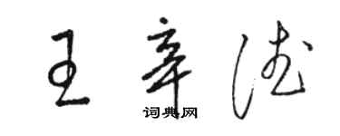 駱恆光王辛德草書個性簽名怎么寫