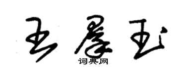 朱錫榮王群玉草書個性簽名怎么寫