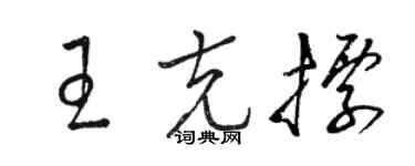 駱恆光王克標草書個性簽名怎么寫
