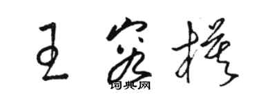 駱恆光王容模草書個性簽名怎么寫