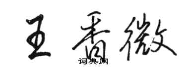 駱恆光王香微行書個性簽名怎么寫