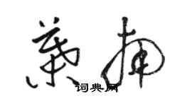 駱恆光葉南草書個性簽名怎么寫