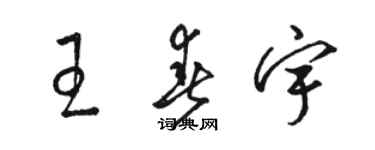 駱恆光王春宇草書個性簽名怎么寫