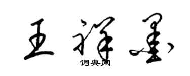 梁錦英王祥墨草書個性簽名怎么寫