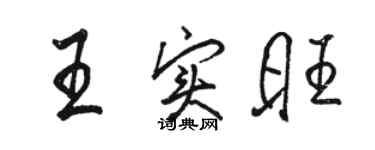 駱恆光王實旺行書個性簽名怎么寫