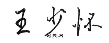 駱恆光王少懷行書個性簽名怎么寫