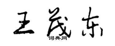 曾慶福王茂東行書個性簽名怎么寫