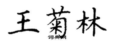 丁謙王菊林楷書個性簽名怎么寫