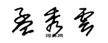 朱錫榮孟秀雲草書個性簽名怎么寫