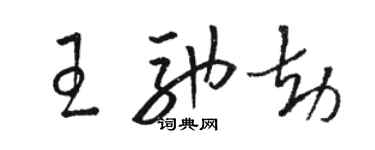 駱恆光王馳劫草書個性簽名怎么寫