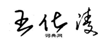 朱錫榮王化凌草書個性簽名怎么寫