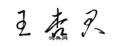 駱恆光王杏君草書個性簽名怎么寫