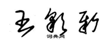 朱錫榮王彩新草書個性簽名怎么寫