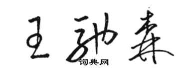 駱恆光王馳森草書個性簽名怎么寫