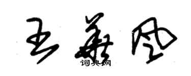 朱錫榮王華風草書個性簽名怎么寫