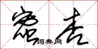 朱錫榮蜜杏草書怎么寫