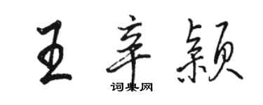 駱恆光王辛穎行書個性簽名怎么寫