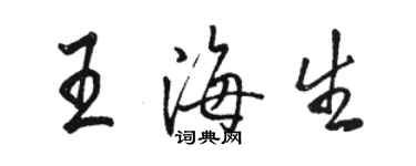 駱恆光王海生行書個性簽名怎么寫