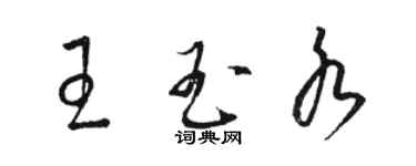 駱恆光王玉水草書個性簽名怎么寫