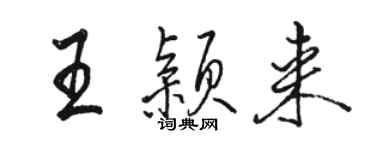 駱恆光王穎來行書個性簽名怎么寫